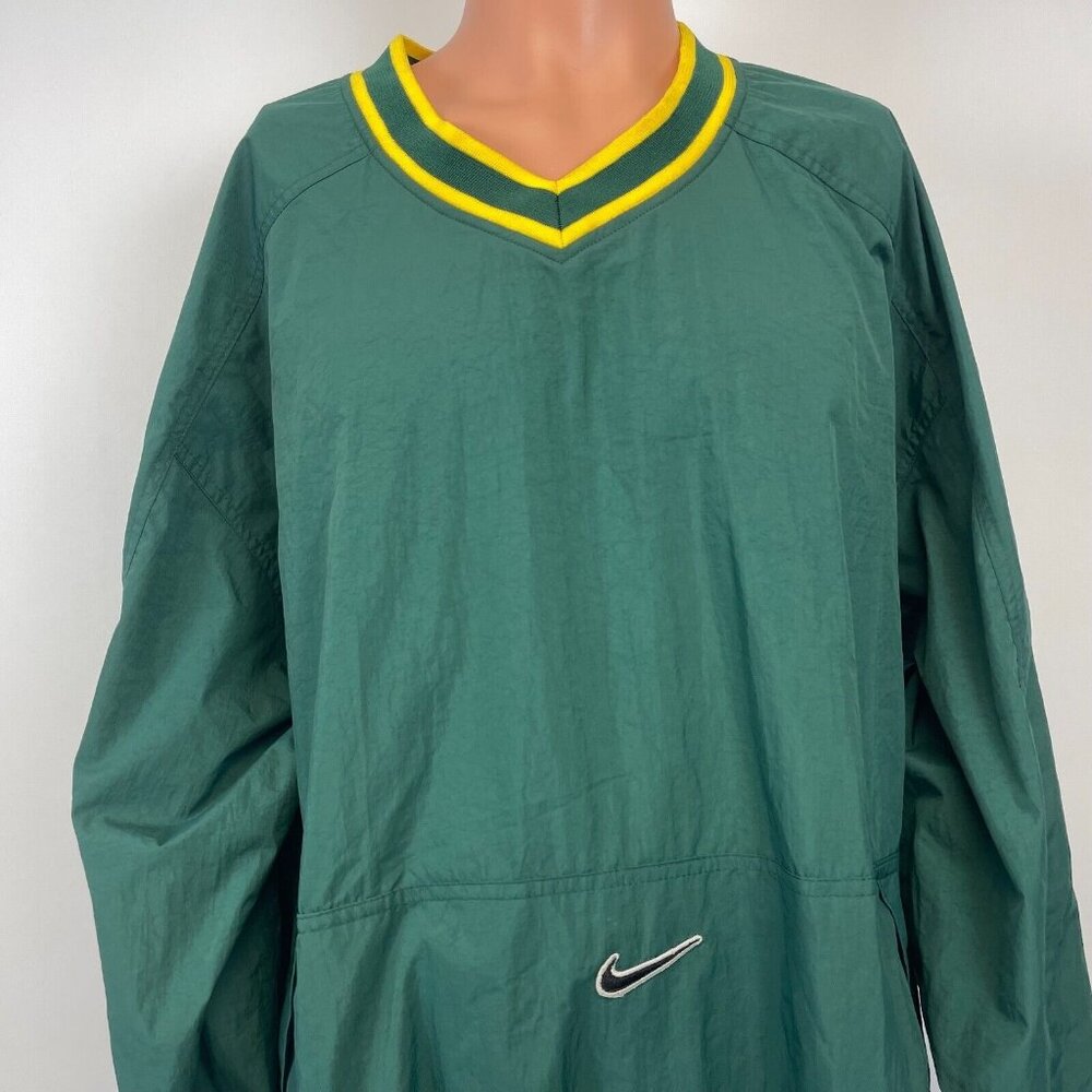 Vintage 90s Nike Center Swoosh Windbreaker Jacket Mens Size 2XL Green - Picture 1 of 4